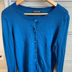 Express blue button up sweater